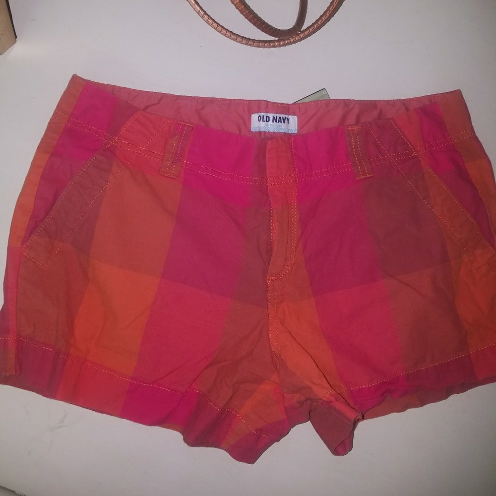 Old Navy plaid short shorts